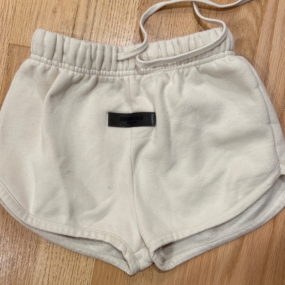 Essentials Women's Athletic Cream Shorts